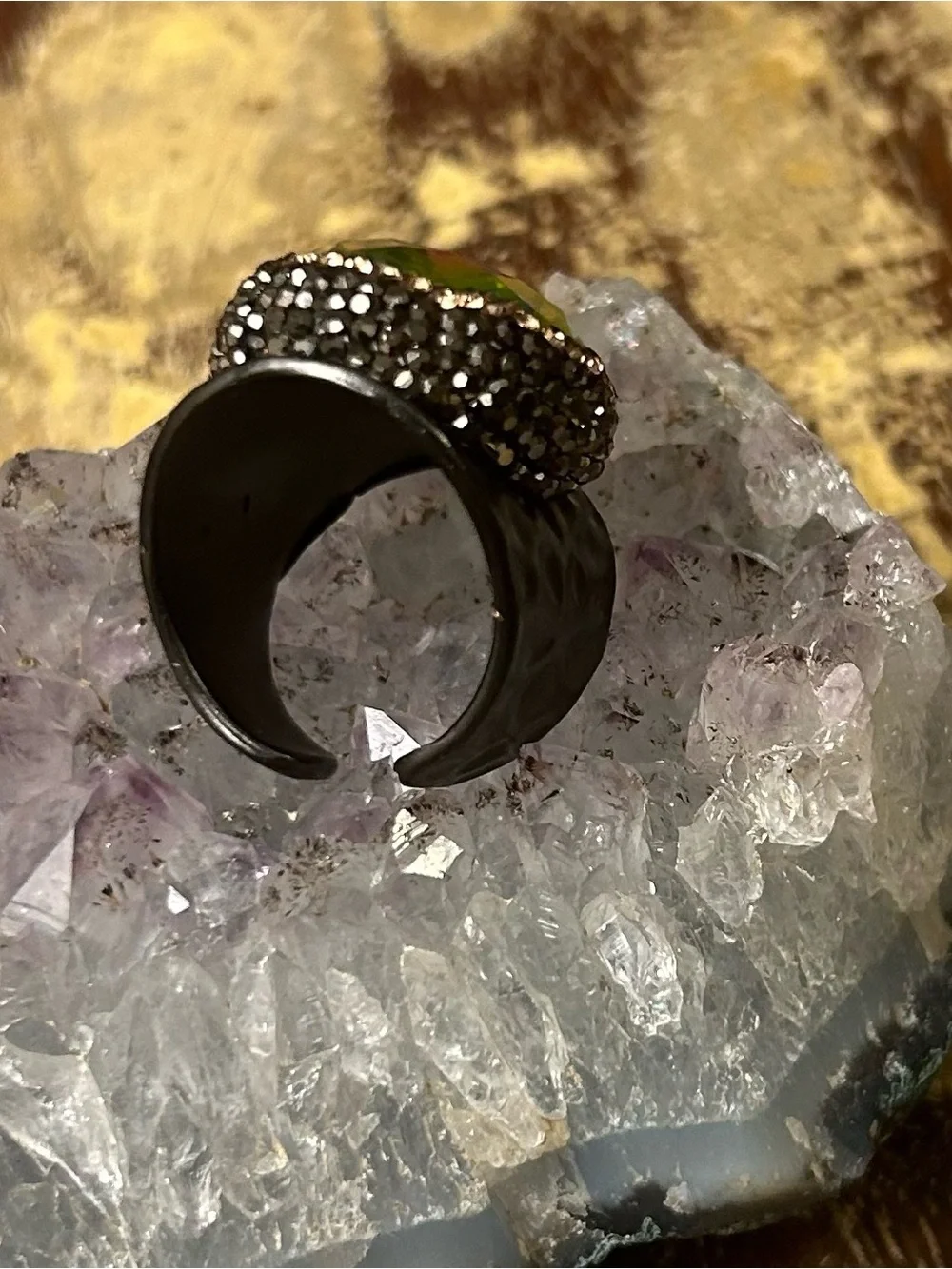 Volcano Crystal Statement Ring - Women Jewelry